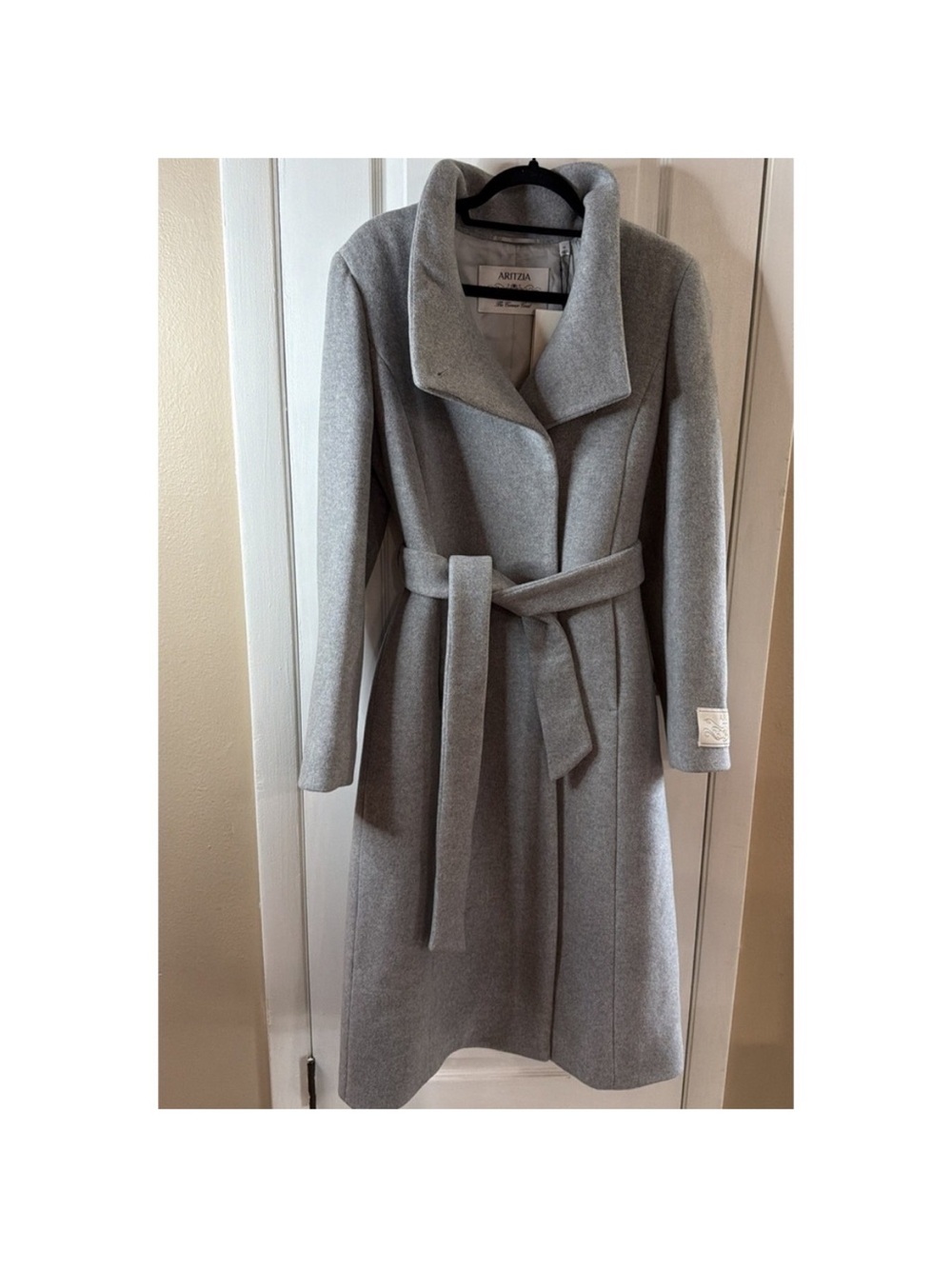 Aritzia-NWT Gray Wool Collar Coat